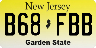 NJ license plate B68FBB