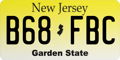 NJ license plate B68FBC