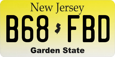NJ license plate B68FBD