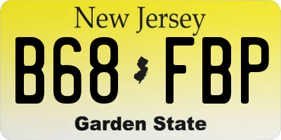 NJ license plate B68FBP