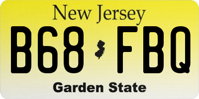 NJ license plate B68FBQ