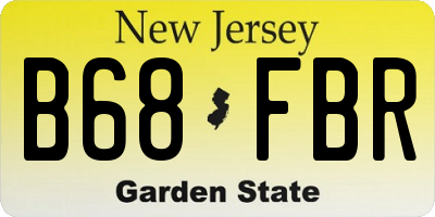 NJ license plate B68FBR