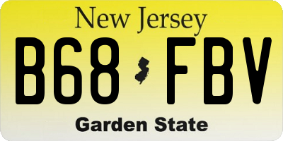 NJ license plate B68FBV