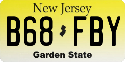 NJ license plate B68FBY