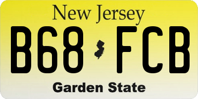NJ license plate B68FCB