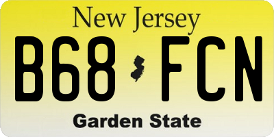 NJ license plate B68FCN