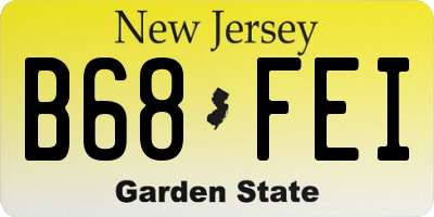 NJ license plate B68FEI