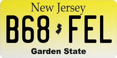 NJ license plate B68FEL