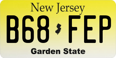 NJ license plate B68FEP