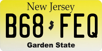 NJ license plate B68FEQ