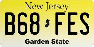 NJ license plate B68FES
