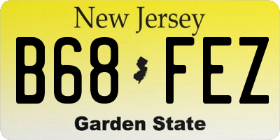 NJ license plate B68FEZ