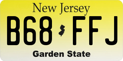 NJ license plate B68FFJ