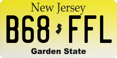 NJ license plate B68FFL