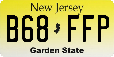NJ license plate B68FFP