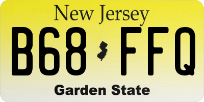 NJ license plate B68FFQ