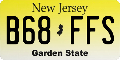 NJ license plate B68FFS