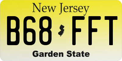 NJ license plate B68FFT