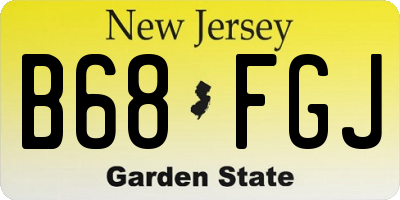 NJ license plate B68FGJ
