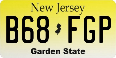 NJ license plate B68FGP