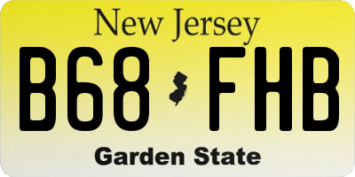 NJ license plate B68FHB
