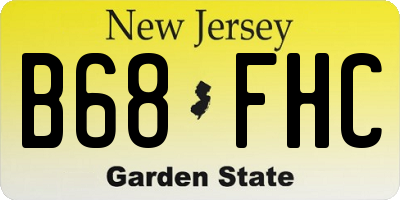 NJ license plate B68FHC