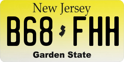 NJ license plate B68FHH
