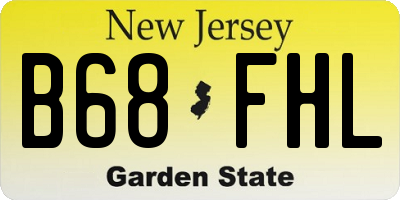 NJ license plate B68FHL