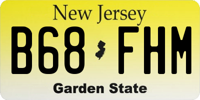 NJ license plate B68FHM