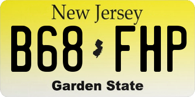 NJ license plate B68FHP