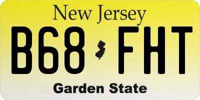 NJ license plate B68FHT