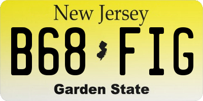 NJ license plate B68FIG