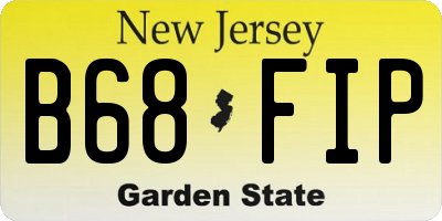 NJ license plate B68FIP