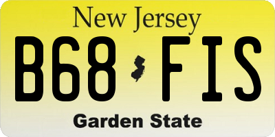 NJ license plate B68FIS