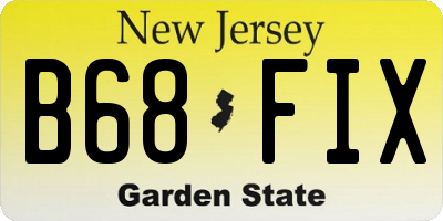 NJ license plate B68FIX