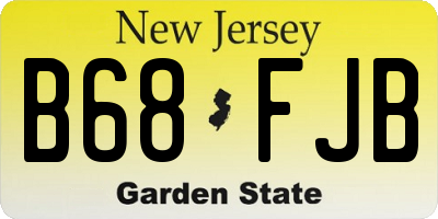 NJ license plate B68FJB