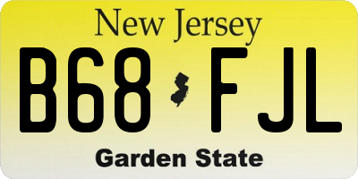 NJ license plate B68FJL
