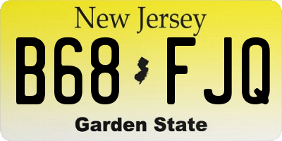 NJ license plate B68FJQ