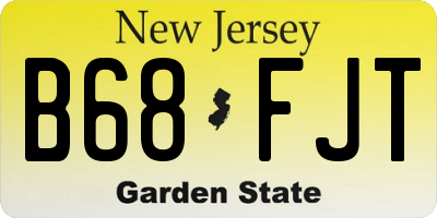 NJ license plate B68FJT