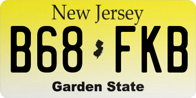 NJ license plate B68FKB