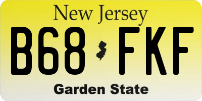 NJ license plate B68FKF