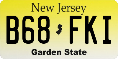 NJ license plate B68FKI