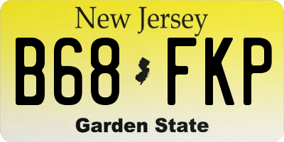 NJ license plate B68FKP