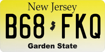 NJ license plate B68FKQ