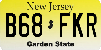 NJ license plate B68FKR