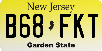 NJ license plate B68FKT