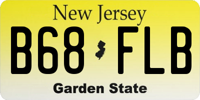 NJ license plate B68FLB