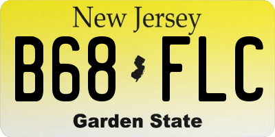 NJ license plate B68FLC