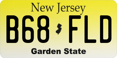 NJ license plate B68FLD