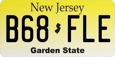 NJ license plate B68FLE